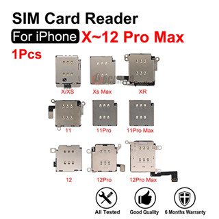 適用於iPhone X XS Max XR 11 12 Pro Max Mini sim卡讀卡器託盤柔性電纜更換零件
