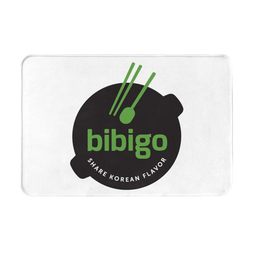 bibigo logo 浴室防滑地墊 廁所衛生間腳墊 門口吸水速乾進門地毯 洗手間墊 法蘭絨防滑地墊16x24in 現貨