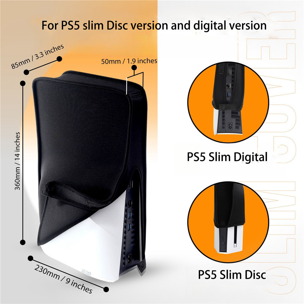 適用於PlayStation 5 Slim配件防塵蓋袋ps5 slim數字/光盤控制台保護潛水布