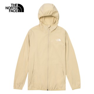 The North Face北面男款卡其色DWR防潑水連帽外套｜7WCY3X4 抗UV