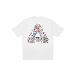 （100%純棉） 三角Logo塗鴉印花圓領短袖T恤