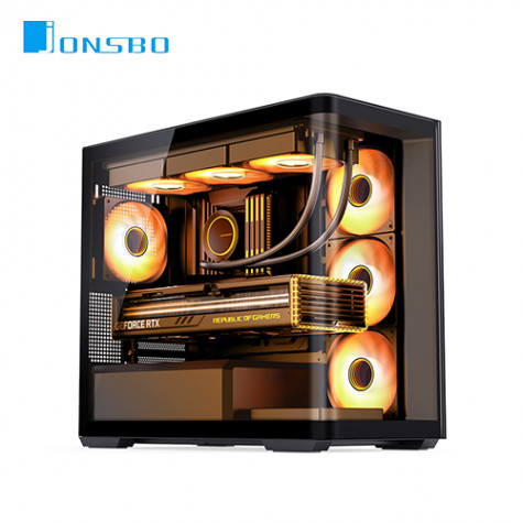 【全新現貨】JONSBO 喬思伯 D300 電腦機殼 黑/白/贈4顆ARGB風扇