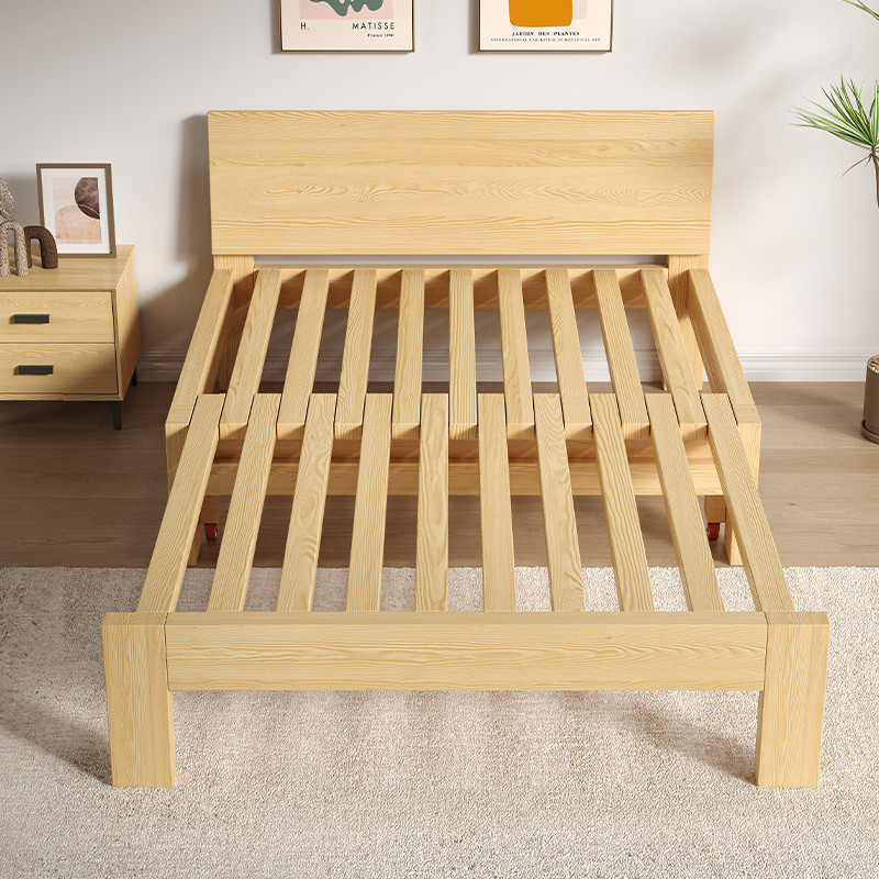 【台灣熱銷】實木沙發床摺疊兩用小戶型簡易卧室單人榻榻米兒童伸縮床抽推拉床