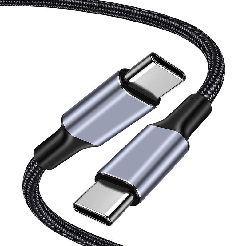 USB2.0數據線Type-C公對公適用蘋果MacBook USB-C PD100W快充充電線