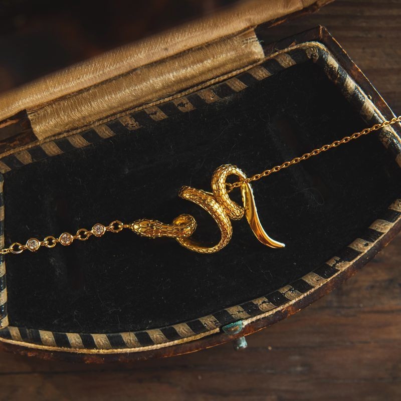 埃及系列法老蛇14包金大牌原創設計小眾氣質項鍊鎖骨鏈