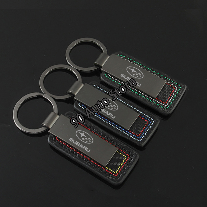 SUBARU 1 件裝碳纖維適用於斯巴魯 XV Forester Impreza Tribeca 汽車標誌鑰匙扣鑰匙圈金