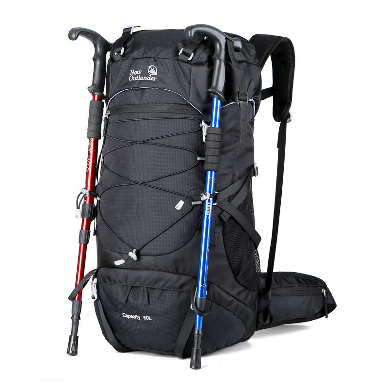 50L大容量雙肩背包 戶外登山包 尼龍旅行野營徒步戶外運動背包