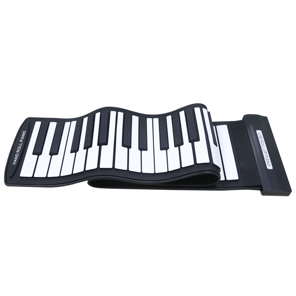 61鍵加厚手卷鋼琴便攜61鍵摺疊鋼琴批發MIDI鍵盤工廠手卷鋼琴批