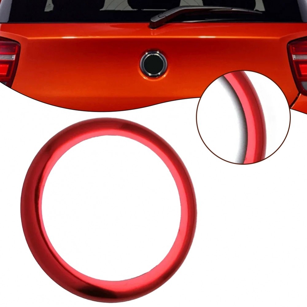 BMW 紅色汽車後徽章環蓋標誌裝飾貼紙適用於寶馬 1 系 F20/F21 11-19