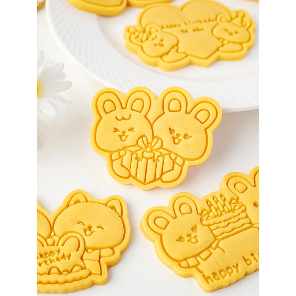 【現貨】【餅乾模具】卡通動物 生日曲奇餅乾模具 可愛 小貓兔子蛋糕翻糖切模 新手烘焙工具