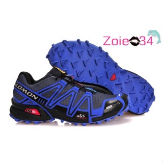 原裝 Salomon speedcross 3 男士徒步專業登山鞋藍色/黑色戶外登山鞋,尺碼 40-46