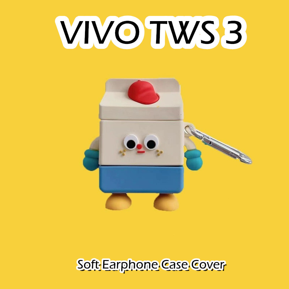 [潮流正面] 適用於 VIVO TWS 3 手機殼搞笑卡通軟矽膠耳機殼外殼保護套 NO.3