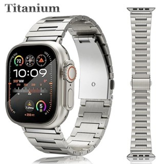 超輕寶格麗鈦合金錶帶 適用蘋果手錶Apple Watch Ultra2 49mm摺疊扣替換帶 42 45mm