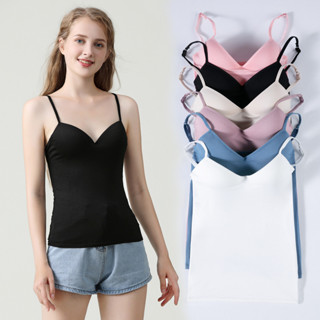 夏裝韓版新款#女士莫代爾#一片式無鋼圈內衣式吊帶 #一件式背心 簡約版# F2DN