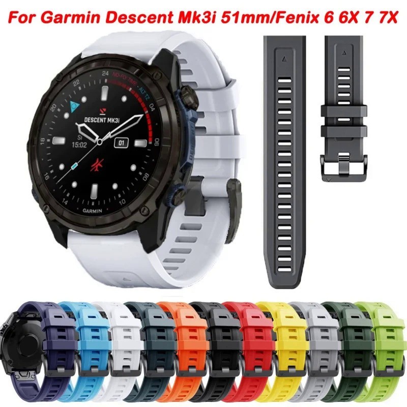 適用於 佳明Garmin Descent Mk3i 51mm Mk2i Mk2 Mk1 22 26mm快拆手錶錶帶