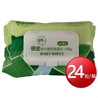 箱購免運 優生 純水嬰兒柔濕巾-清爽型(80抽X24包/箱)[免運][大買家]