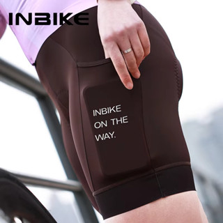 INBIKE 自行車短褲 Powerband 騎行內衣加墊騎行自行車服裝帶口袋透氣公路自行車騎行騎行褲