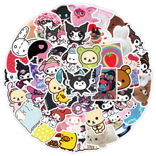 50 件裝 Hello Kitty 系列塗鴉貼紙手提箱手機殼筆記本電腦頭盔滑板防水裝飾貼紙 DIY 創意