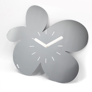 ins北歐花朵簡約時鐘 鏡面掛鐘 創意靜音鐘錶 裝飾客廳鐘錶