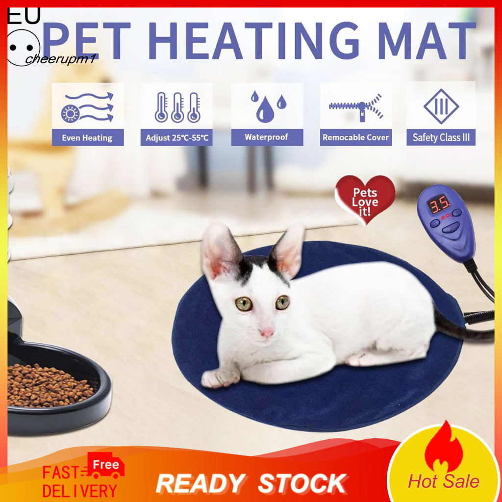 Cheer寵物加熱墊即插即用自動斷電功能防水溫度可調快速加熱保暖室內狗貓加熱墊家用7級溫度