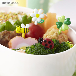 [luoyihui111] 8pcs/set 可愛花朵蜜蜂向日葵瓢蟲水果叉兒童零食甜點叉 [TW]