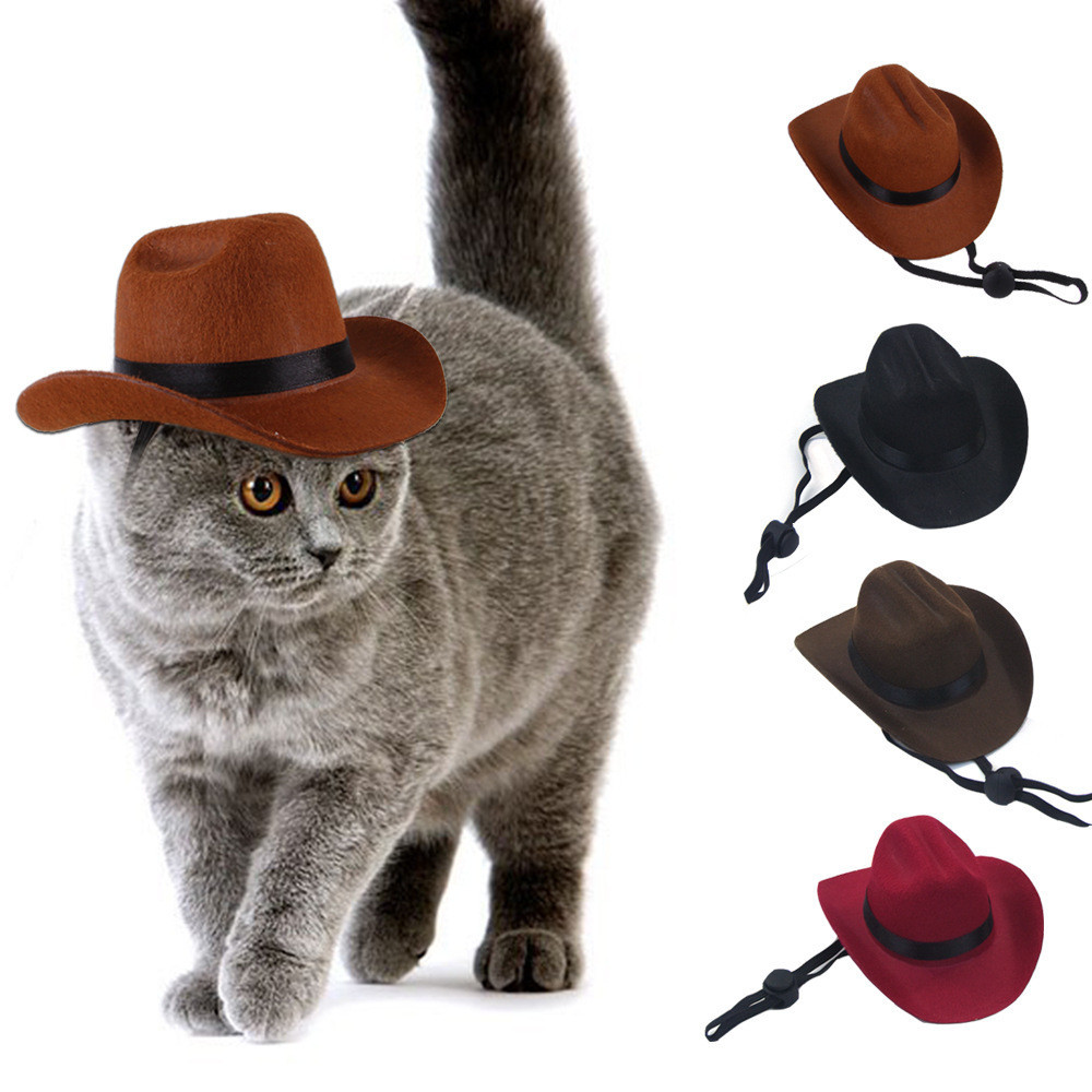 新品寵物裝扮帽子cosplay寵物飾品 貓咪狗狗西部牛仔帽