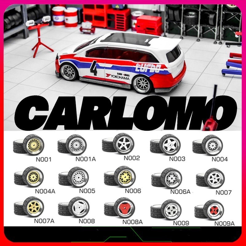 HOT WHEELS 現貨免費送貨 Carlomo 1/64 帶橡膠輪胎 N 級 Part2 用於模型汽車細節配件套裝組