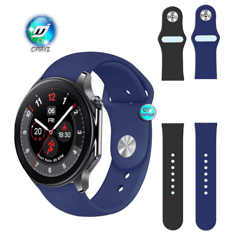 Oneplus watch 2 智能手錶錶帶 OPPO 手錶 X 錶帶矽膠錶帶運動腕帶
