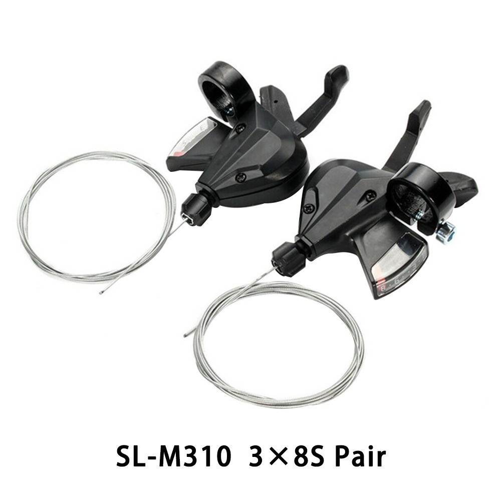 3x8 速變速桿變速桿右左自行車變速器適用於 Acera Shimano SL-M310 山地混合動力自行車變速自行車零