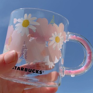 小雛菊耐熱玻璃 櫻花咖啡杯子女生水杯禮物星巴克Starbuck