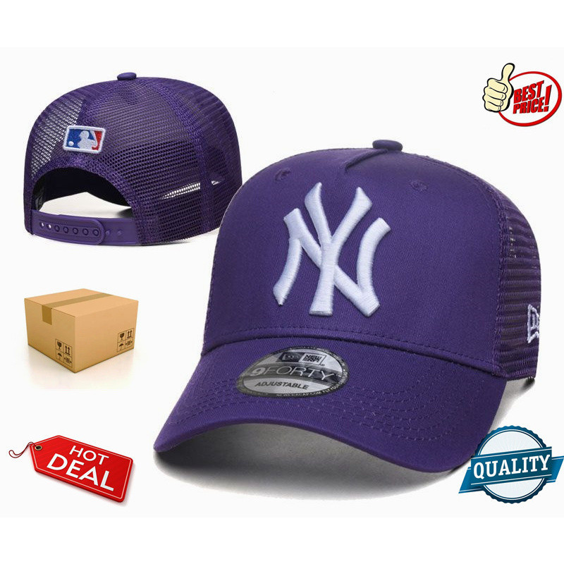 帽子成人紐約洋基隊棒球帽男式女式 MLB 9forty 網眼卡車司機帽高爾夫帽刺繡可調節帽子 2DAH