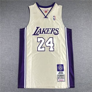 男式籃球球衣洛杉磯湖人隊 24 號修身金色經典版 NBA 球衣 T 恤大碼
