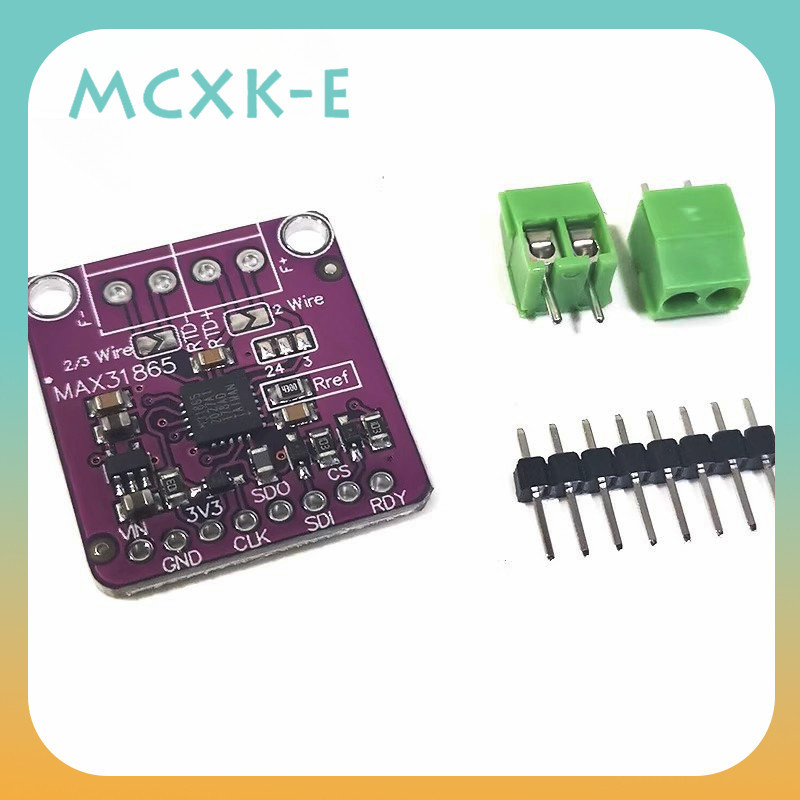 Mcxk-e MAX31865 PT100/PT1000 RTD轉數字轉換板溫度熱電偶傳感器放大器模塊3.3V/5V