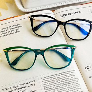 時尚眉框眼鏡輕量tr90鏡框防藍光鏡片復古貓眼眼鏡防藍光輻射女孩時尚眼鏡辦公商務眼鏡