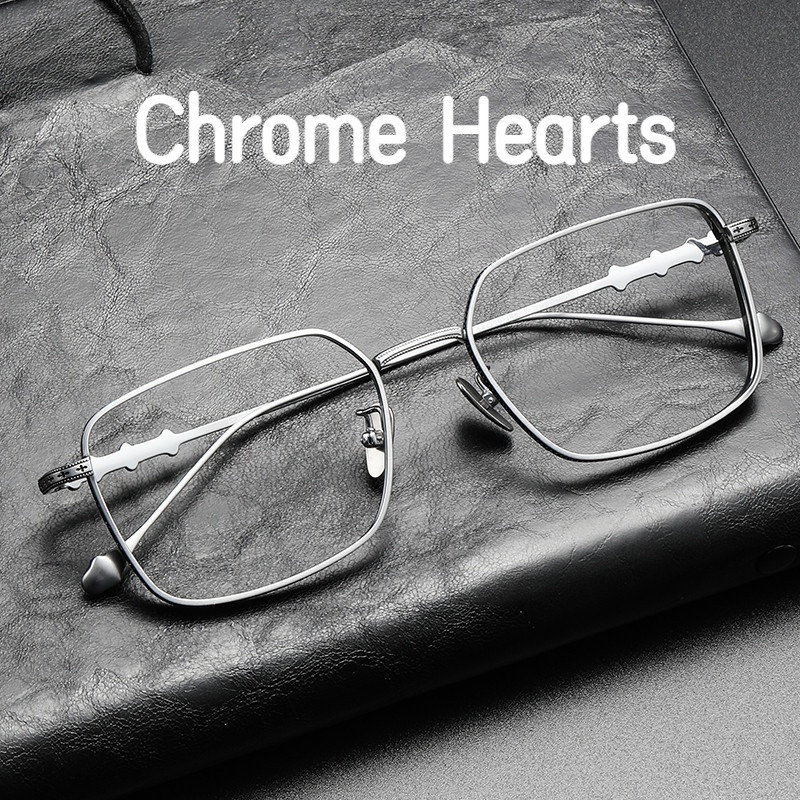 【Ti鈦眼鏡】Chrome Hearts克羅心眼鏡同款 THERMOS 純鈦鏡框 精雕方形鏡框 復古眼鏡 眼鏡架 大框眼