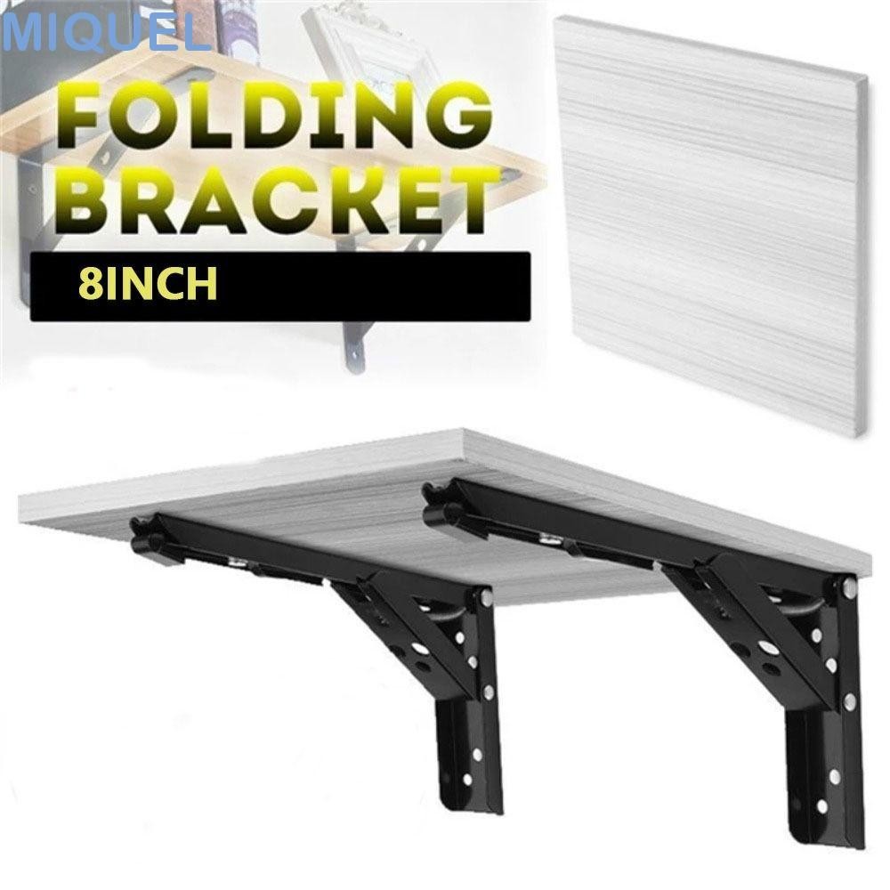 MIQUEL折疊擱板支架可折疊不銹鋼用於桌子工作節省空間長釋放臂重型支持桌子擱架