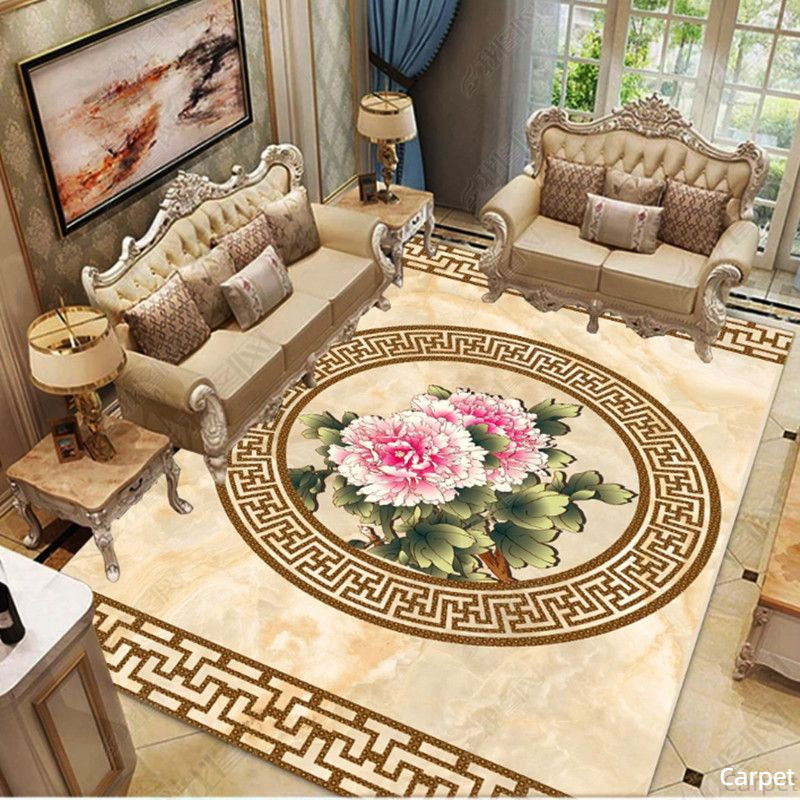 【F.B家居】中式滿鋪大尺寸地毯家用客廳臥室沙發茶几地墊家用水晶絨床邊毯