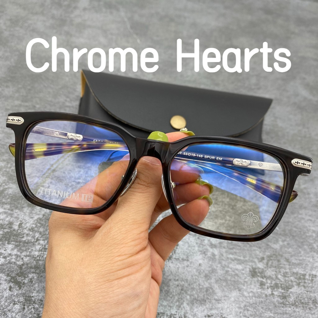 【TOTU眼鏡】醋酸纖維眼鏡 金屬框眼鏡 Chrome Hearts 克羅星 新款眼鏡框架 超輕板材大框透明鏡框純鈦銀鉓