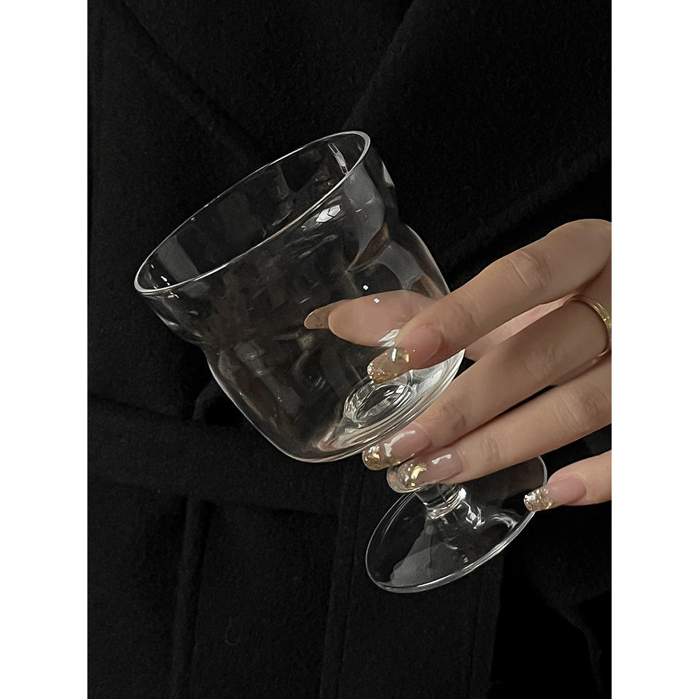 現貨- ins高顏值創意玻璃杯冷飲果汁杯氣泡水杯奶昔杯優格杯可愛水杯