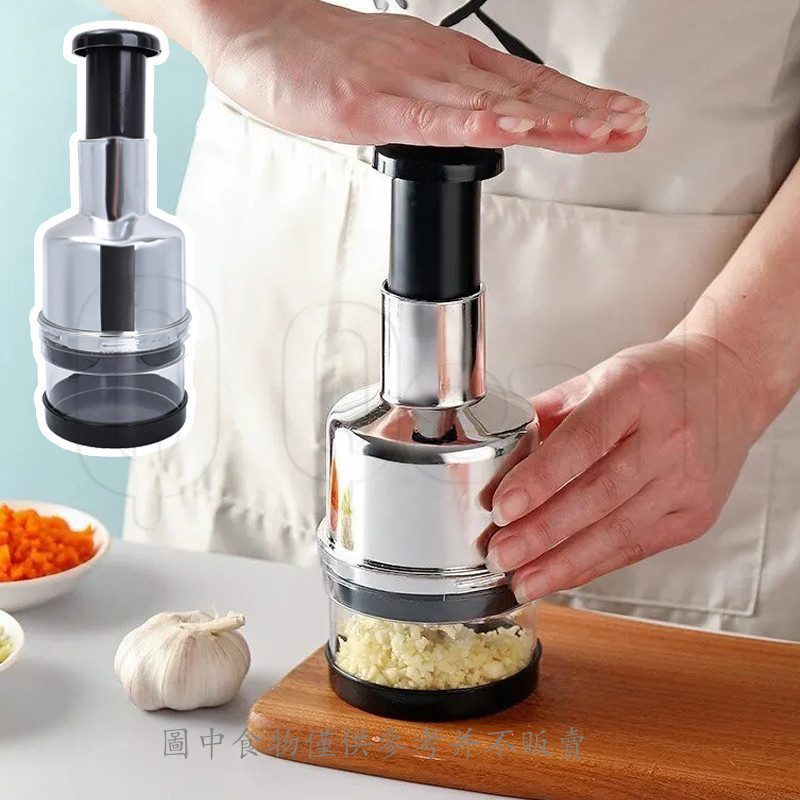 手壓式切蒜器 - 手動快速洋蔥辣椒刀 - 不銹鋼洋蔥搗碎器 - 安全高效水果蔬菜破碎機 - 實用的家庭廚房小工具