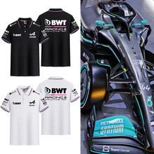 新款F1賽車服短袖T恤夏季POLO衫適用於梅賽德斯賓士威廉姆斯隊