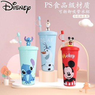 【迪士尼系列】迪士尼米奇 冰雪奇緣 史迪奇 高顏值水杯 家用吸管杯 便攜大容量水杯子禮物