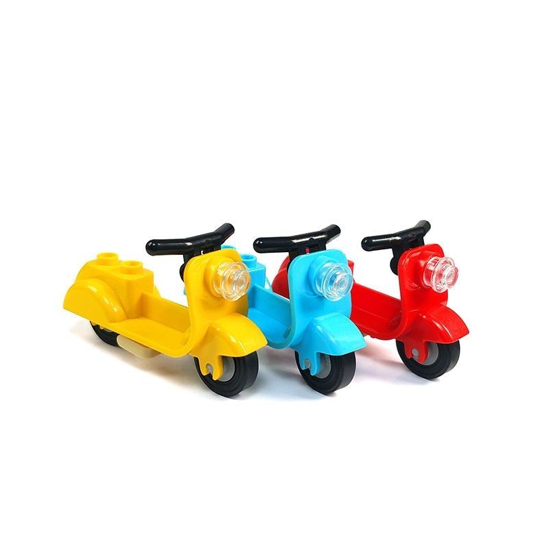 兼容樂高積木小顆粒人仔機車小綿羊公主車腳踏車配件拼組裝玩具 Y4Q3