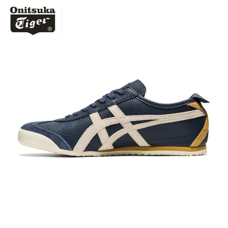 亞瑟士 Asics Onitsuka Tiger(授權)男女運動休閒鞋墨西哥66真皮防水小白鞋輕便舒適