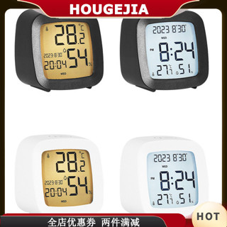 Houg LED 數字鬧鐘帶背光 12/24H °C/°F 日期星期顯示電子鬧鐘