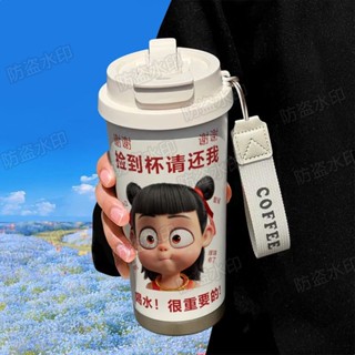 【店鋪熱銷】哪吒二之魔童鬧海搞怪保溫杯316不鏽鋼大容量吸管車用雙飲咖啡杯【 Hot selling in store