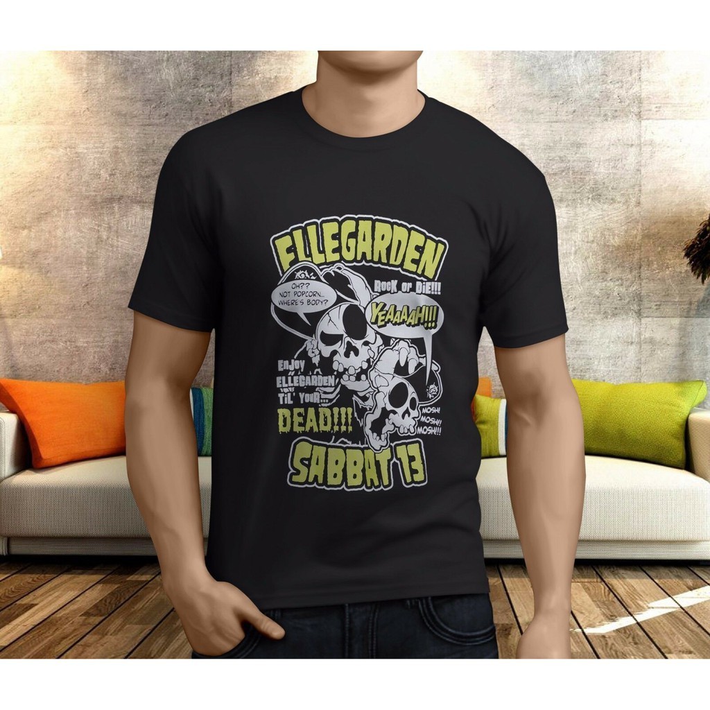 新款流行 Ellegarden Sabbat 短袖加大碼上衣 T 恤男士 T 恤運動裝生日禮物