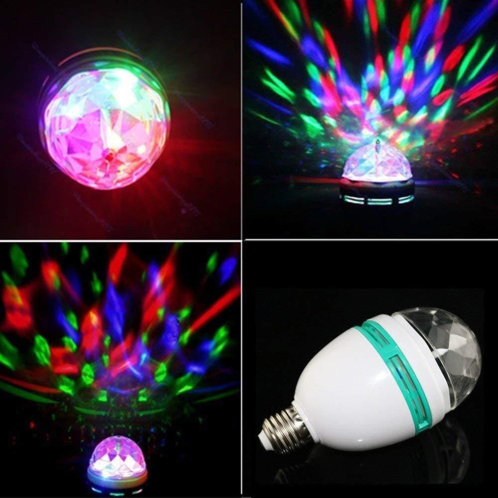 七彩LED旋轉燈泡家庭跳舞舞臺燈魔球燈自走家用迷你氛圍雷射燈