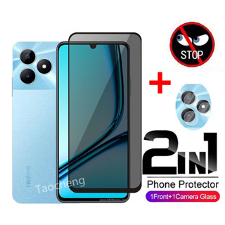 2 合 1 Realme Note 50 RealmeNote50 4G 2023 隱私螢幕保護膜全覆蓋膠私人鋼化玻璃保