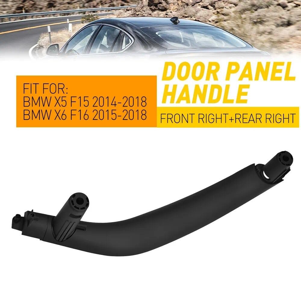 BMW 內飾門板把手裝飾蓋黑色適用於寶馬 F15 X5 F16 X6 2014-2018